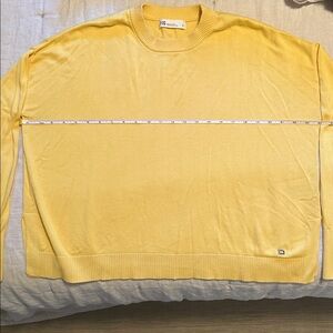 FIG yellow cropped crewneck sweater made in Canada size L